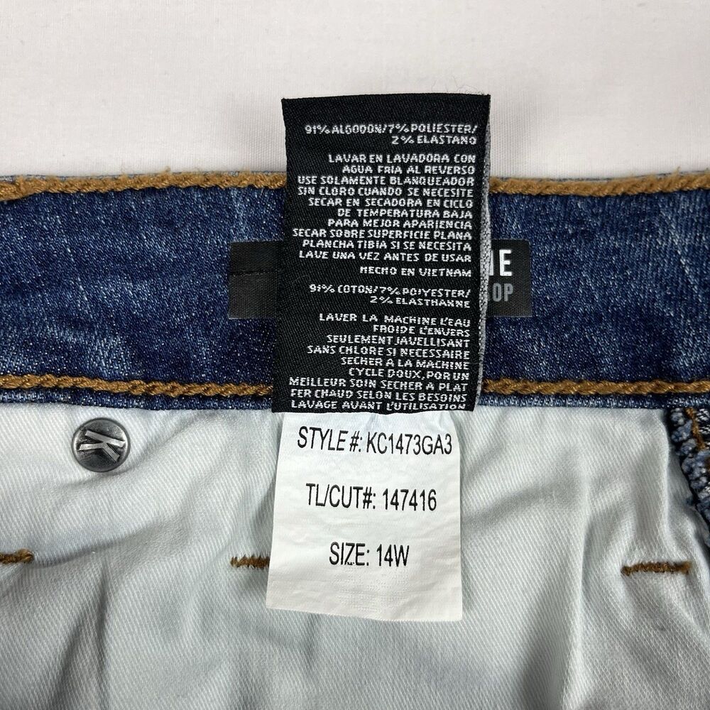 Kut From The Kloth Women's High Rise Connie Fab Ab Crop Distressed Size 14W - Picture 7 of 7